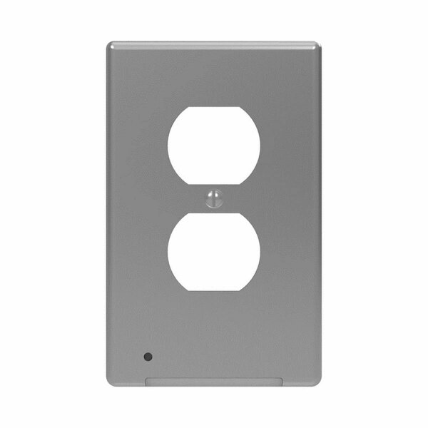 Light House Beauty LumiCover Satin Nickel 1-Gang Plastic Duplex Nightlight Wall Plate LI1679416